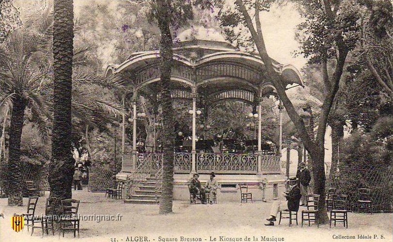 ALGERIE ALGER Square Bresson Le Kiosque de la Musique.jpg - ALGER Square Bresson, Le Kiosque de la Musique