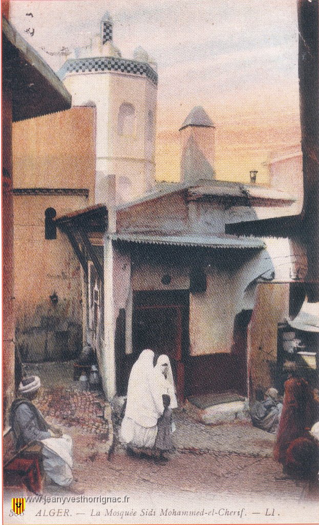 Alger en cartes postales 82.JPG - Mosquée Sidi Mohammed-el-Cherif