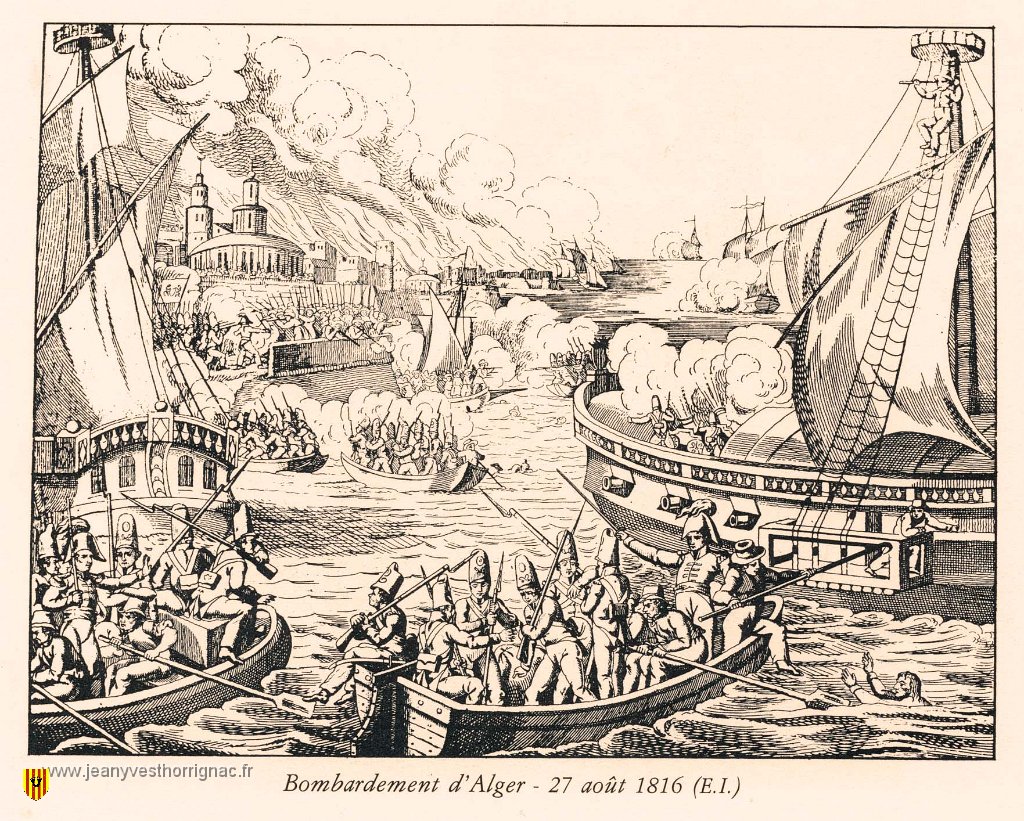 Bombardement d Alger 27 aout 1816.JPG - Bombardement d'Alger 27 aout 1816
