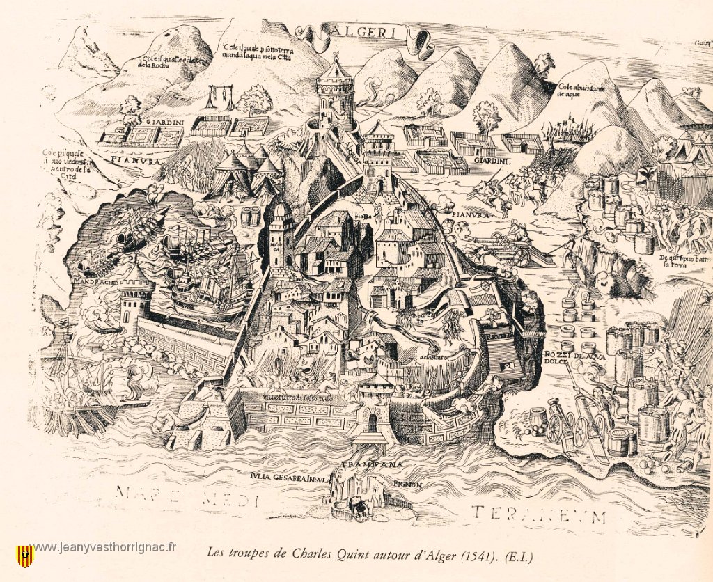 Les troupes de Charles Quint autour d Alger en 1541.JPG - Les troupes de Charles Quint autour d'Alger en 1541