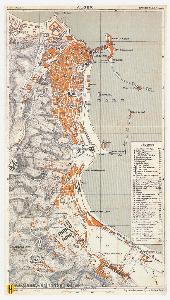 Plan d Alger et de son port.JPG - Plan d'Alger et de son port