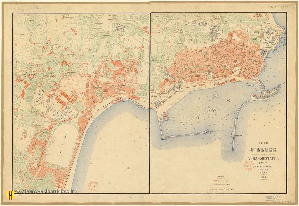 btv1b53024920f.JPEG - Plan d'Alger en 1888