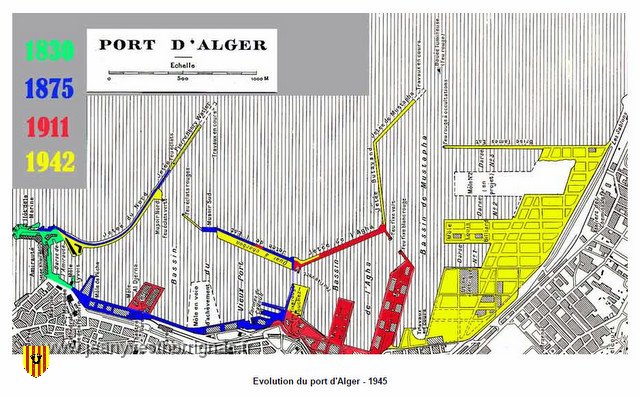 port d Alger.jpg - Evolution du port d'Alger en 1945