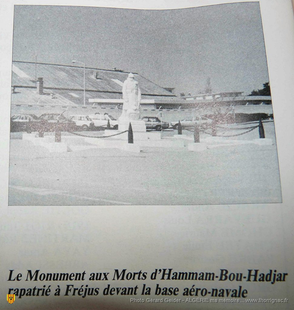 038.JPG - Document issu du livre sur Hammam-Bou-Hadjar. Le monument aux morts se trouve à Fréjus (83) devant la Base Nature.