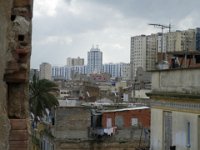Vue sur la cité Lescure (bleue) depuis la terrasse du N° 11 rue Adolphe Cousin : voyage a oran 2012