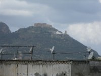 Vue sur le fort et Notre Dame de Santa-Cruz depuis la terrasse du N° 11 rue Adolphe Cousin : voyage a oran 2012