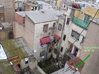 Vue sur une partie de la terrasse du N° 13 depuis la terrasse du N° 11