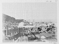 Vu du port depuis la grande terrasse. (BNF)