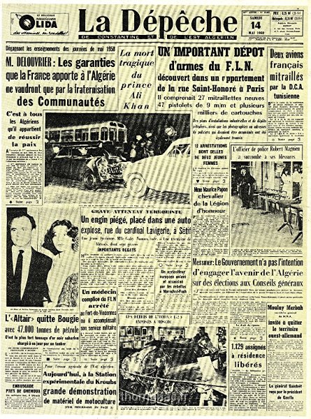 La depeche de Constantine et de l Est Algerien 14 mai 1960.jpg - La depeche de Constantine et de l Est Algerien 14 mai 1960