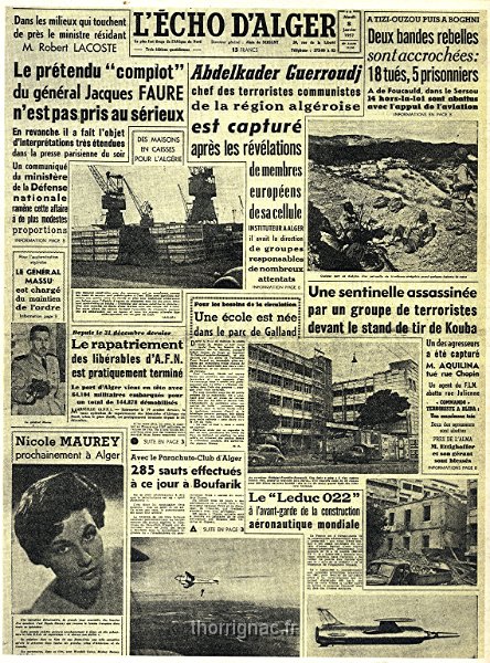 Echo d Alger 8 janvier 1957.jpg - Echo d Alger 8 janvier 1957