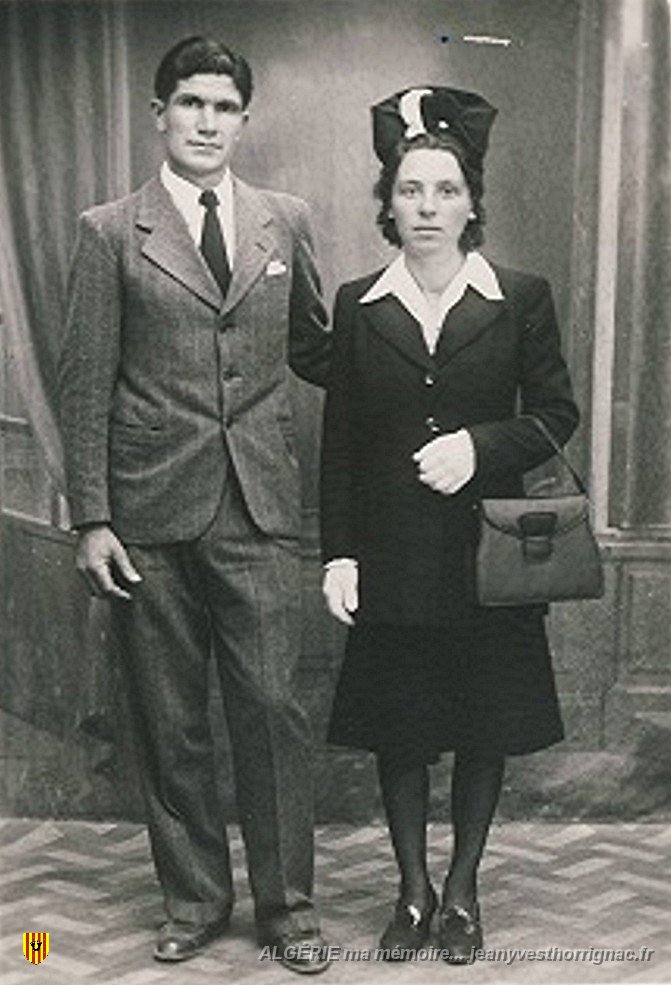 Mariage Jeannot et Raymonde Portales.jpg - Mariage Jean Portalès et Raymonde Silvestre à Briançon (05).